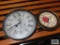 Nautical and apple motif battery powered wall clocks