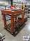 Wooden roll about kitchen cart