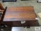 Vintage wooden foot locker