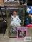 Patsy Doll Family encyclopedia and doll with stand in display case
