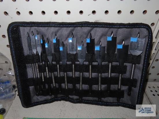 Spider high performance wood bit set with stinger auto feed tips
