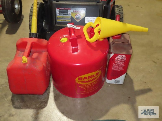 Metal and plastic gas cans