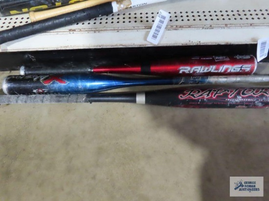 Three aluminum baseball bats