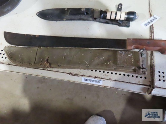 Machete made in Sheffield England and US Army sheath