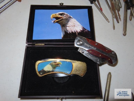 Eagle knife gift set in box and Sheffield utility knife