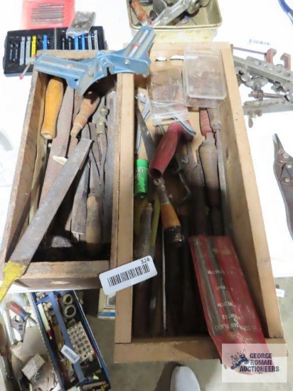 Two boxes of hand tools