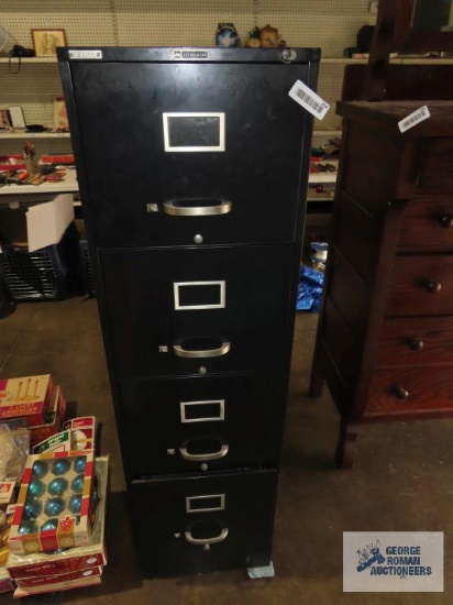 Art Metal Inc. four drawer metal filing cabinet