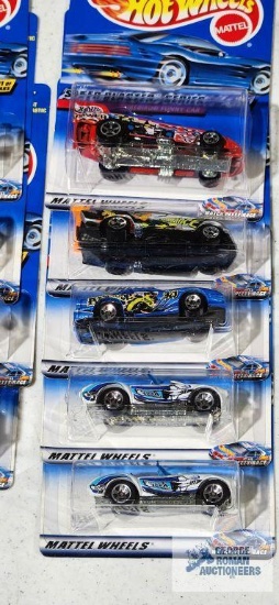 Complete set of 2000 Speed Blaster series Hot Wheels cars new in packages with extra car
