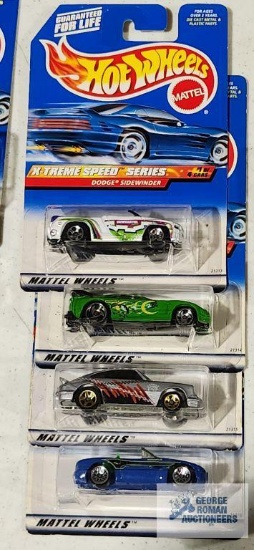 Complete set of 1999 extreme speed series Hot Wheels cars new in packages
