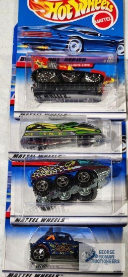 Complete set of 1999 bugging out series Hot Wheel cars new in packages