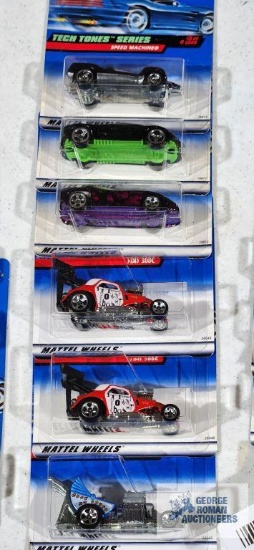 Partial set of 1998 Tech Tones series cars and 2000 Secret Code series Hot Wheel cars new in