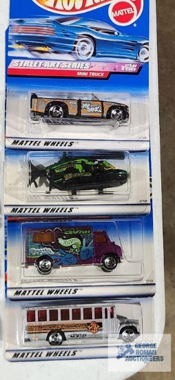 Complete set of 1999 Street Art series Hot Wheel cars new in packages