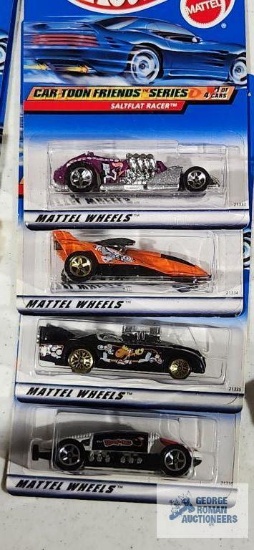Complete set of 1999 Cartoon Friends series Hot Wheel cars new in packages