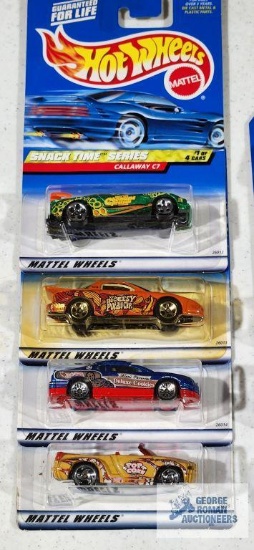 Complete set of 2000 Snack Time series Hot Wheel cars new in packages