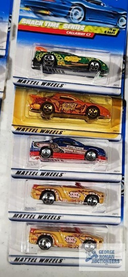 Complete set of 2000 Snack Time series Hot Wheel cars new in packages with one extra