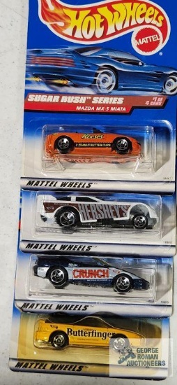 Complete set of 1998 Sugar Rush series Hot Wheel cars new in packages