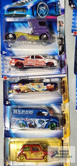 One 2004 Final Run Hot Wheels car, one 2002 Sweet Ride series and three Crazed Clowns series Hot
