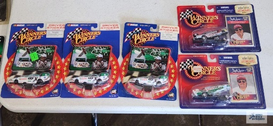 Winners Circle John Force diecast drag cars, new in packages