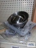 Stainless steel baking pans and mixing bowls