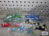 Five bags of marbles