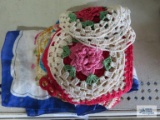 Handmade doilies and handkerchief