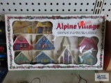 Alpine Village cottages and Cathedral set, new in damaged box