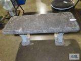 Three piece concrete bench. 35-1/2