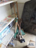 Yard and garden tools including car brush
