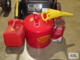 Metal and plastic gas cans