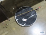 Pet walky tunnel and vintage fishing reel with rod