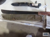 Machete made in Sheffield England and US Army sheath
