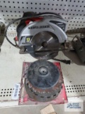 Black & Decker circular saw with laser guide and extra blades