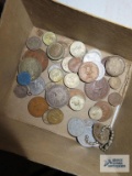 Assorted foreign coins