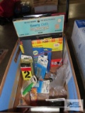 Variety of hardware including fuses, sandpaper