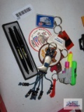 Goodyear advertising pen set and various keychains