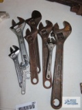 Various crescent wrenches