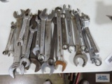 Assortment of wrenches including line wrenches