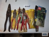 Side cutters, metal snips, pliers, etc
