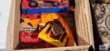 Hot Wheels Shadow Jet six car case with Hot Wheels track pieces