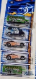 Five 2001 Fossil Fuel series Hot Wheels cars, new in packages. not complete