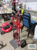 Two wheel dolly with pneumatic tires