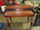 Mahogany flip top writing desk