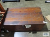 Vintage wooden foot locker