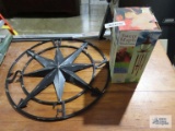 Sweet Maple wind chime new in box and compass star metal outdoor decoration