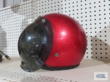 Helmet with tinted bubble visor