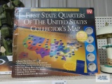 Limited edition first state quarters of the United States collectors map in box