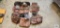 Two leather tool belts with extra pouches