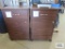Two industrial roll about formica top stands