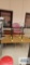 Five formica top tables and padded armchair. 59-1/2