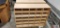 Pair of Childcraft maple roll about shoe holders. 4' long by 14